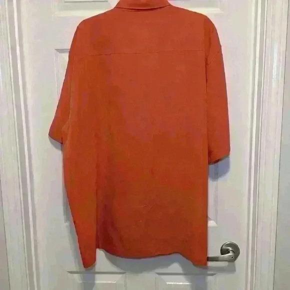Tori Richard 100% Soft Smooth Silk Short Sleeve Shirt w/ Palm Trees Mens Size XL - Picture 3 of 9